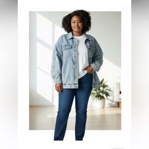 Light Wash Denim Jacketet By Lane Bryant. Plus Size 22